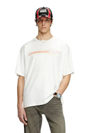 T-shirt with flocked logo graphics Diesel