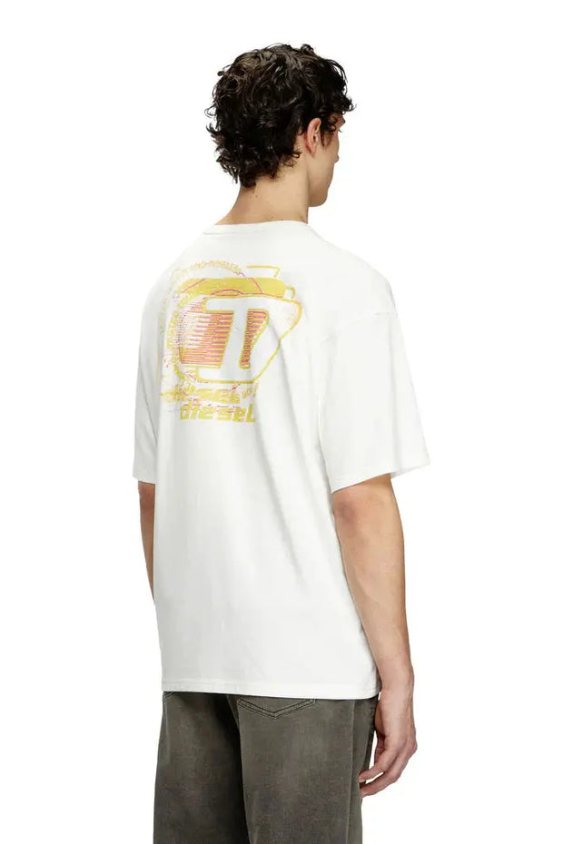 T-shirt with flocked logo graphics Diesel