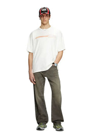 T-shirt with flocked logo graphics Diesel