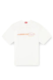 T-shirt with flocked logo graphics Diesel