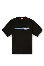 T-shirt with flocked logo graphics Diesel