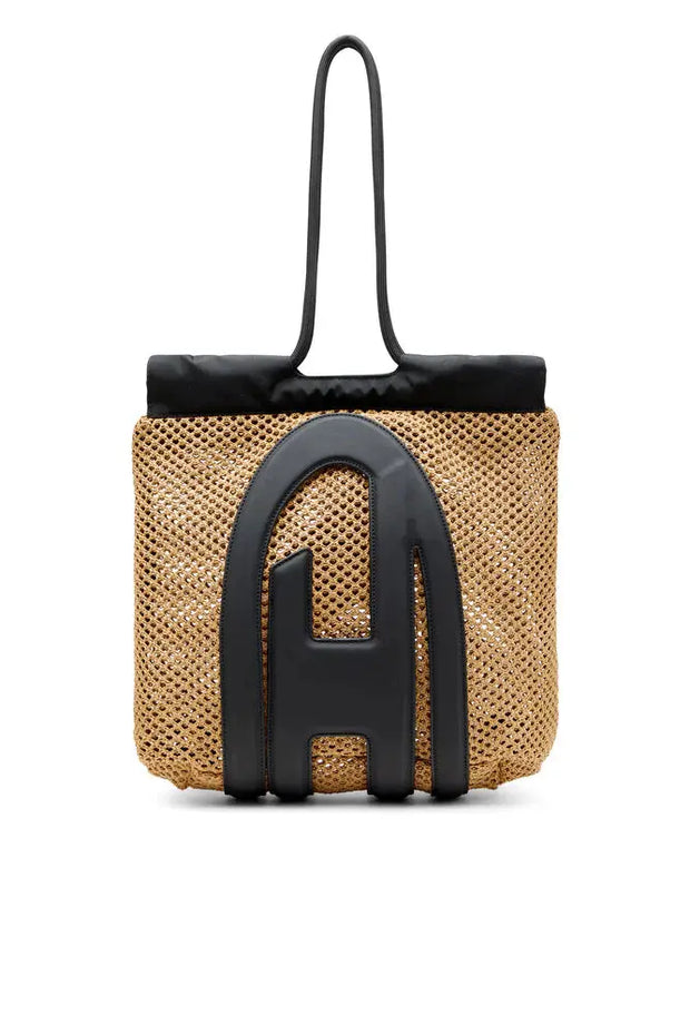 Cage-D-Raffia-effect mesh tote bag Diesel