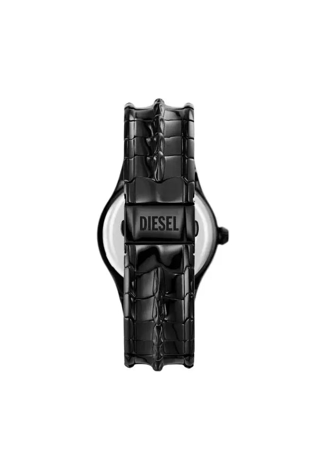 Vert three-hand date black stainless steel watch Diesel