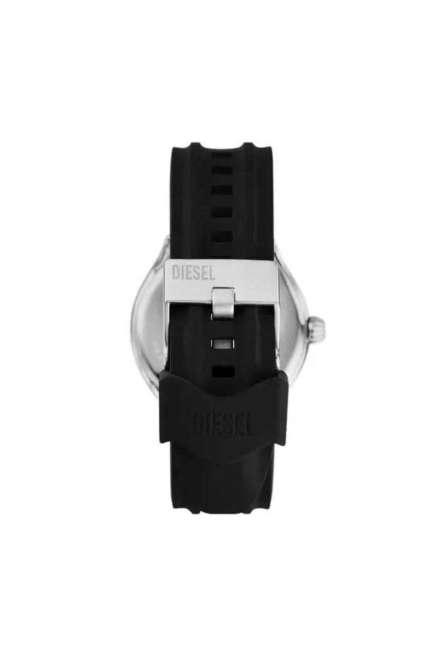 Streamline three-hand black silicone watch Diesel
