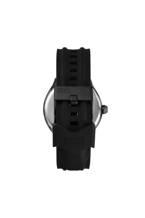 Streamline three-hand black silicone watch Diesel