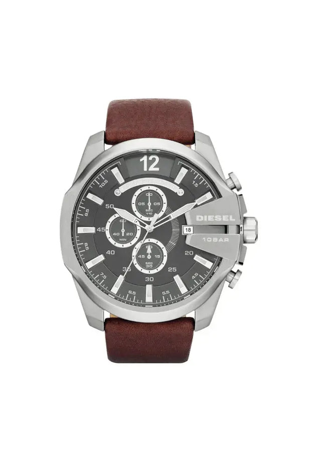 Mega Chief brown leather watch Diesel
