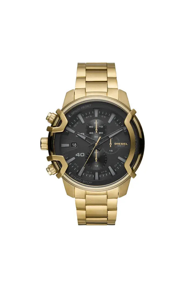 Griffed chronograph gold-tone stainless steel watch Diesel