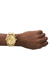 Spiked Chronograph Gold-Tone Stainless Steel Watch Diesel