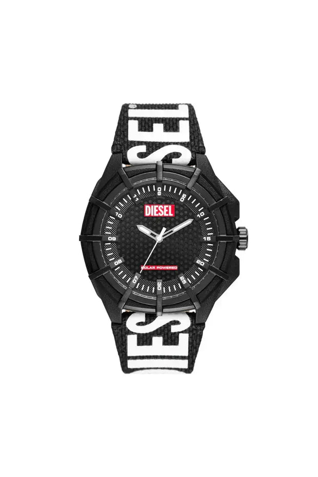 Framed solar-powered black rpet watch Diesel