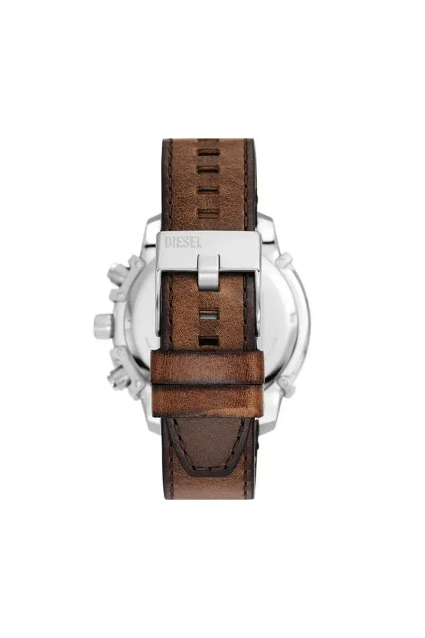 Griffed chronograph brown leather watch Diesel