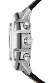 Griffed chronograph brown leather watch Diesel