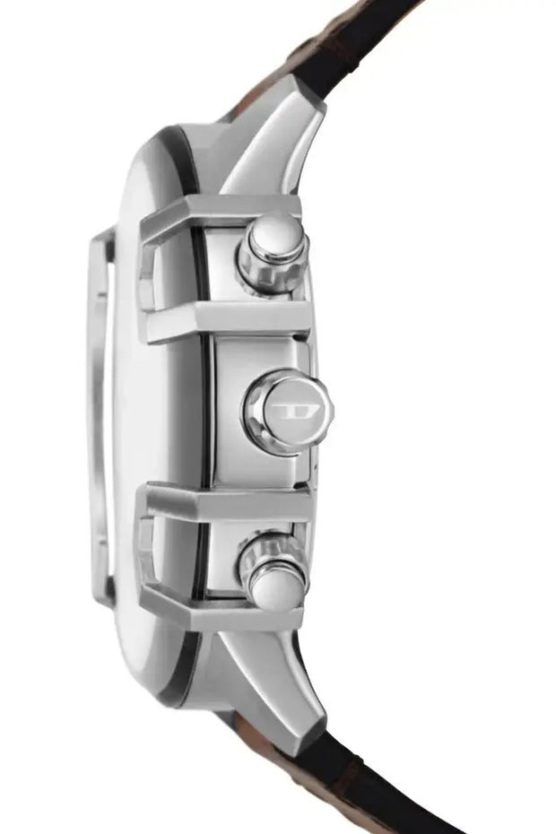 Griffed chronograph brown leather watch Diesel