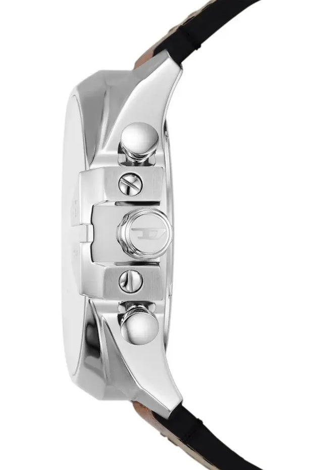 Mega Chief chronograph brown leather watch Diesel