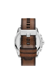 Mega Chief chronograph brown leather watch Diesel
