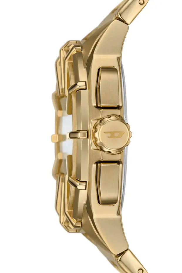 Framed gold-tone stainless steel watch Diesel