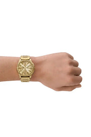 Framed gold-tone stainless steel watch Diesel