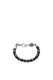 Beaded Black Line Agate Bracelet Diesel