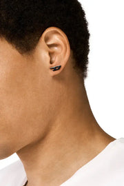 Men's Black Stainless Steel Stud Earring Diesel