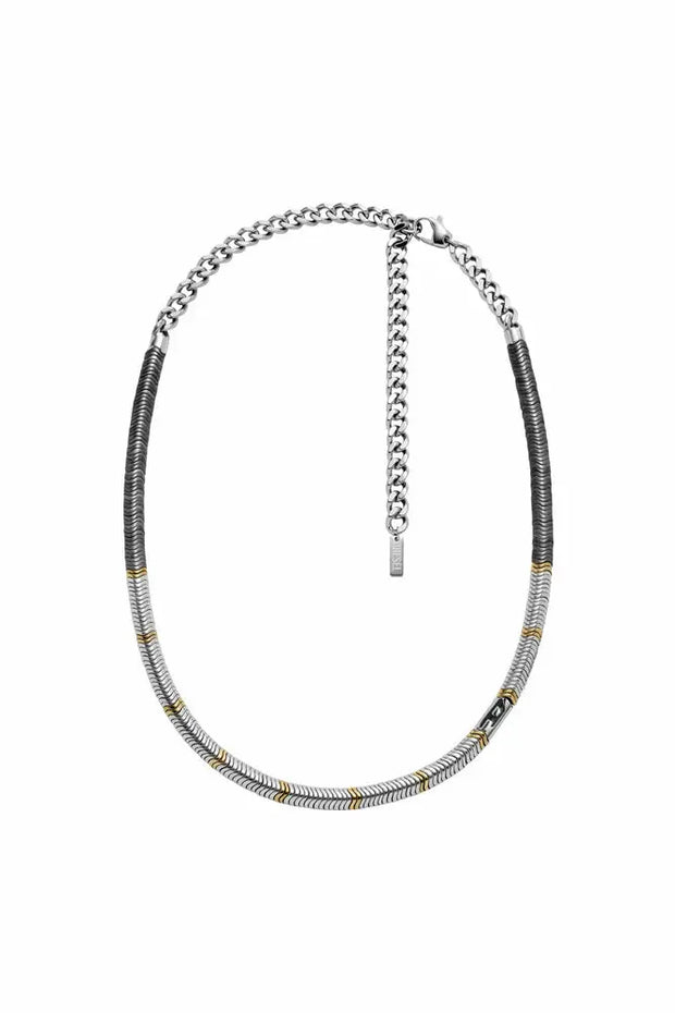 Hematite Beaded Necklace Diesel