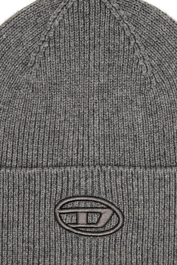 Ribbed beanie with D embroidery Diesel