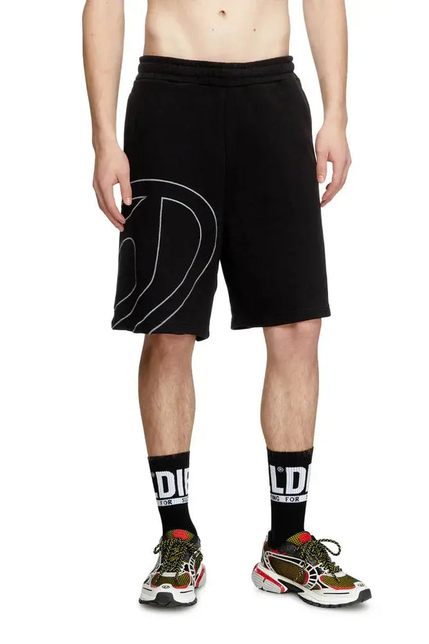 Sweat shorts with maxi D logo Diesel
