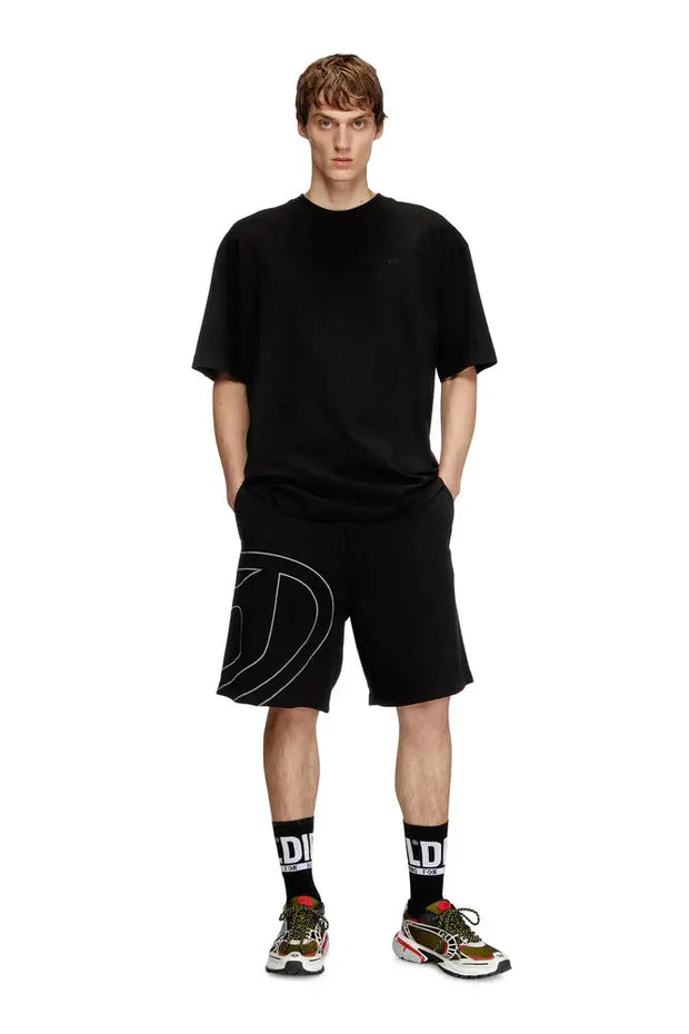 Sweat shorts with maxi D logo Diesel