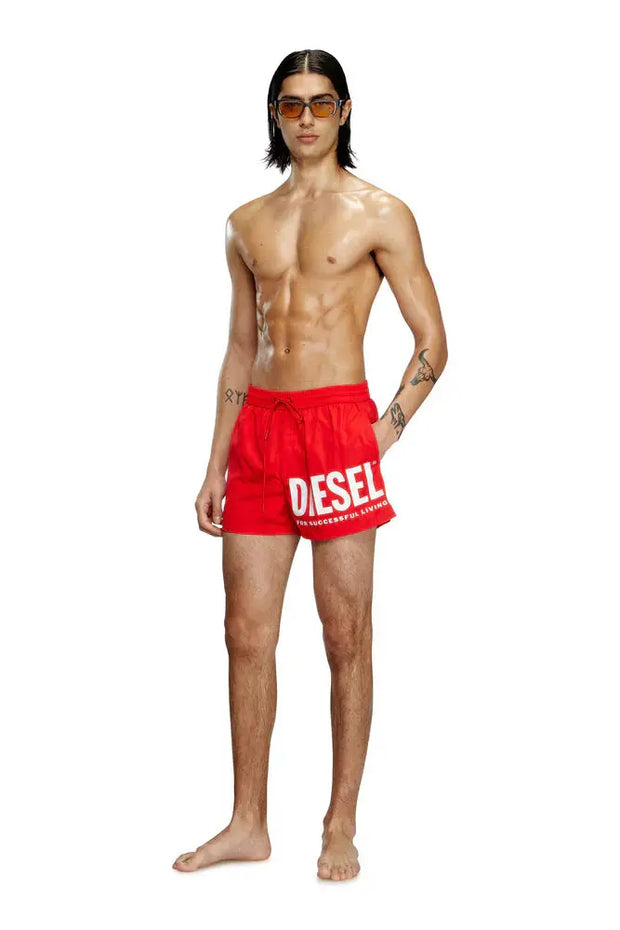 Swim shorts with logo print Diesel