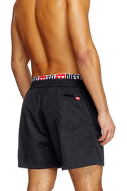 Mid-length swim shorts with logo print Diesel