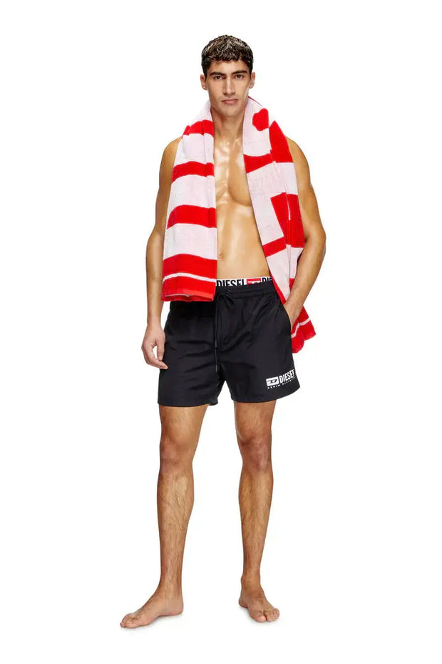 Mid-length swim shorts with logo print Diesel