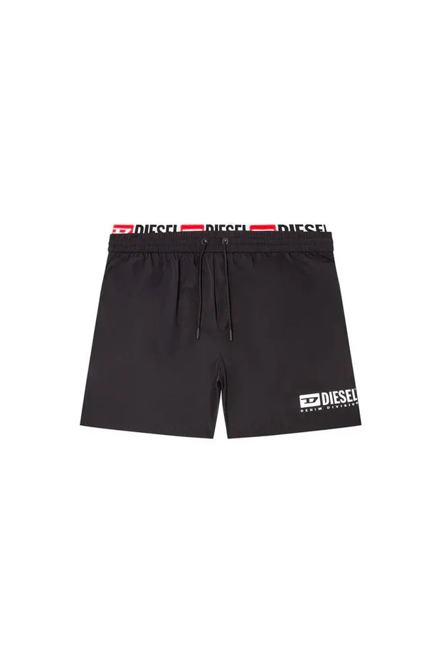 Mid-length swim shorts with logo print Diesel
