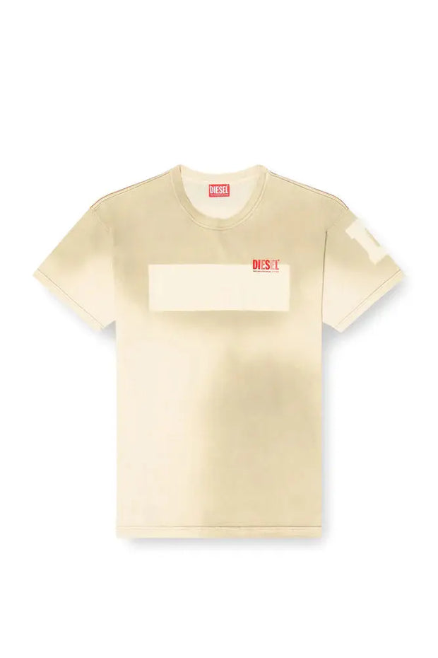 Dirty-effect T-shirt with contrast effects Diesel