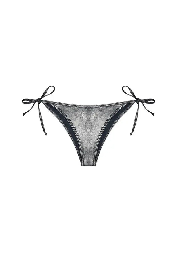Metallic bikini bottoms with logo Diesel