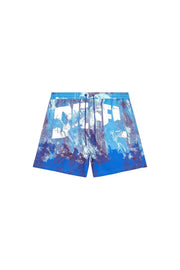 Mid-length swim shorts with graphic print Diesel