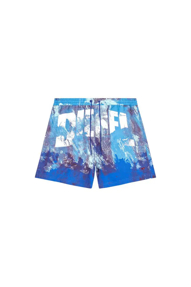 Mid-length swim shorts with graphic print Diesel
