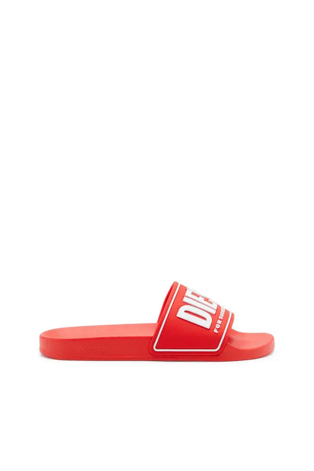 Sa-Mayemi-Rubber slides with embossed logo Diesel