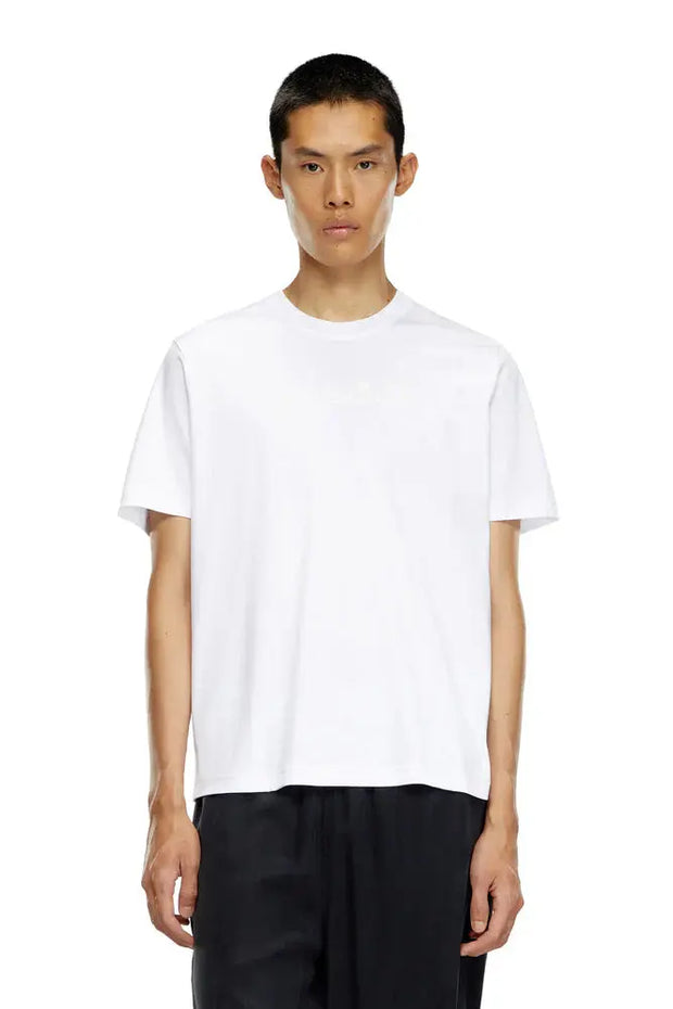 Mercerised cotton T-shirt with tonal logo Diesel