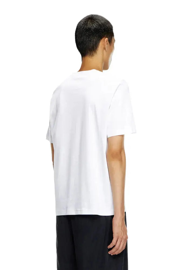 Mercerised cotton T-shirt with tonal logo Diesel