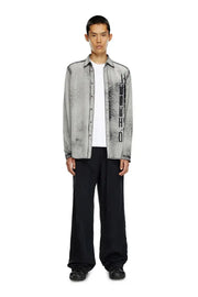 Mercerised cotton T-shirt with tonal logo Diesel