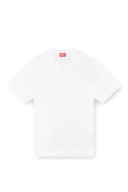 Mercerised cotton T-shirt with tonal logo Diesel