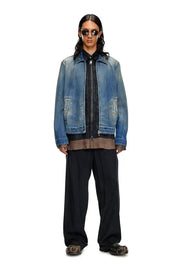 D-Hammer-Derby shoes in treated leather Diesel