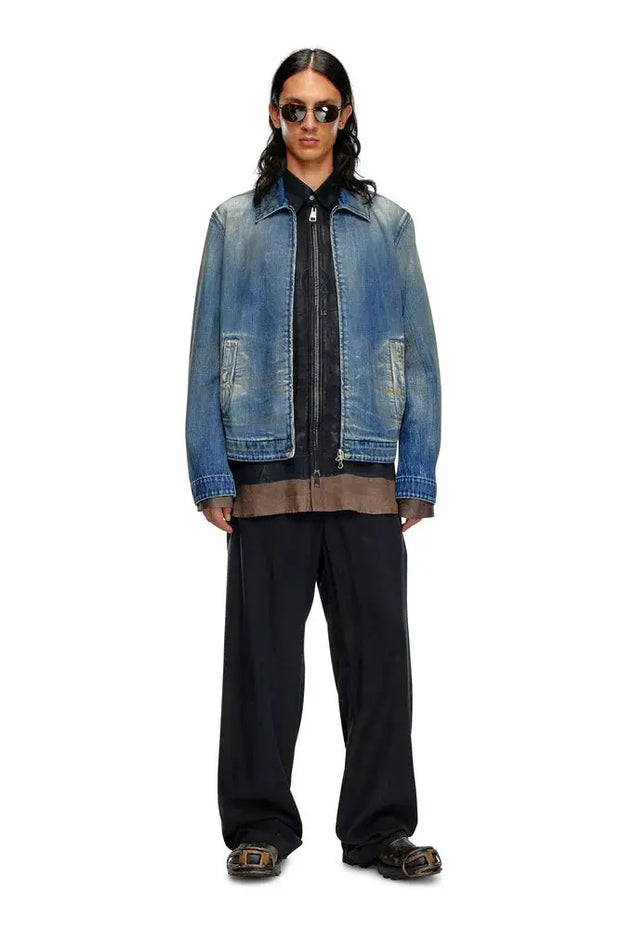 D-Hammer-Derby shoes in treated leather Diesel