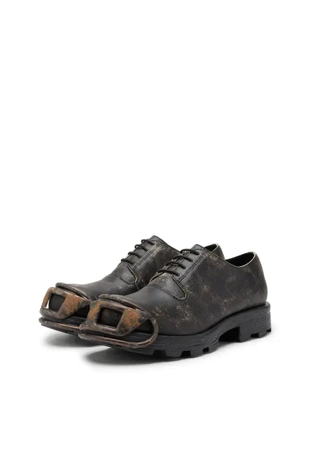 D-Hammer-Derby shoes in treated leather Diesel