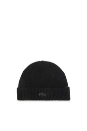Ribbed beanie with Oval D cut-out Diesel