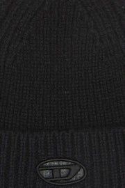 Ribbed beanie with Oval D cut-out Diesel