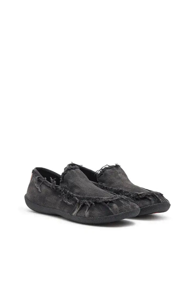 D-Shock-Distressed denim loafers Diesel