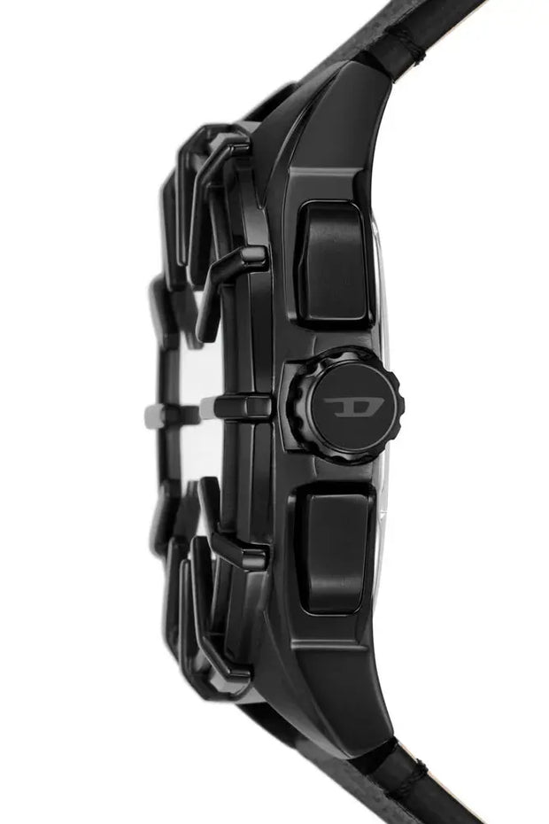 Framed black leather watch Diesel