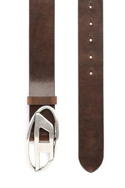 Leather belt with D buckle Diesel