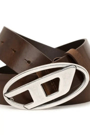 Leather belt with D buckle Diesel