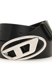 Leather Belt With D Buckle Diesel