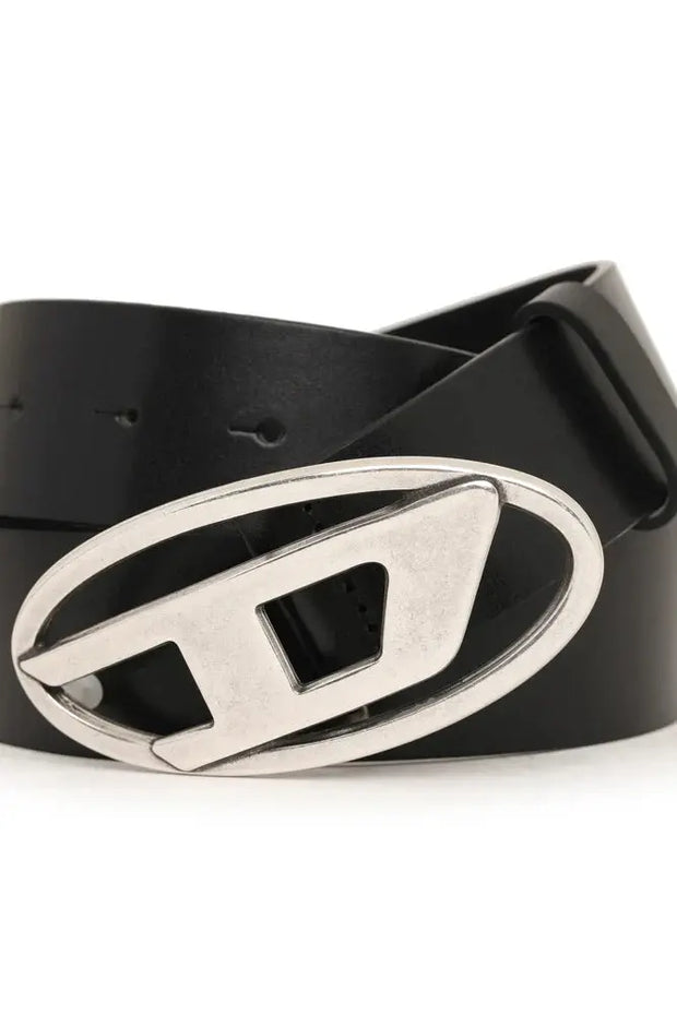 Leather Belt With D Buckle Diesel